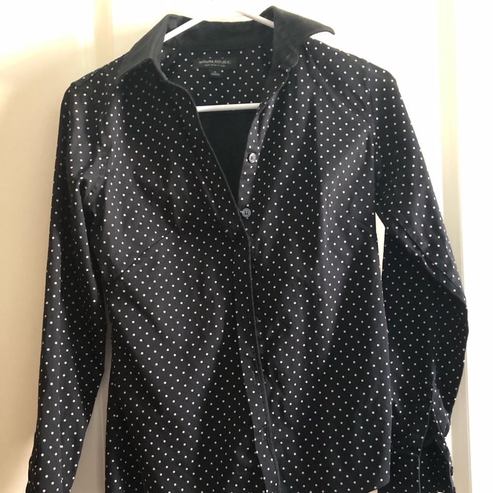 Banana Republic polka dot blouse